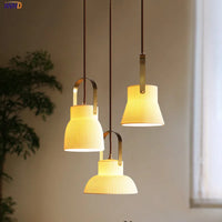 suspension led moderne en céramique style japonais iwhd
