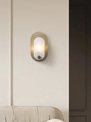 applique minimaliste en marbre et cuivre avec led