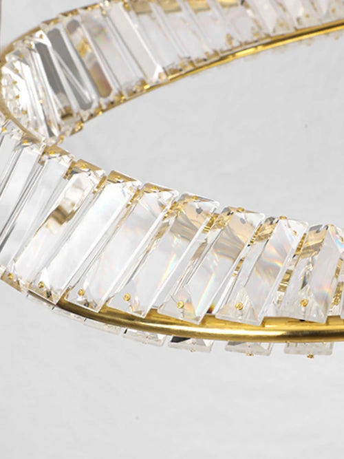 lustre en cristal design en acier inoxydable pour décoration moderne - vue 5 sur 7