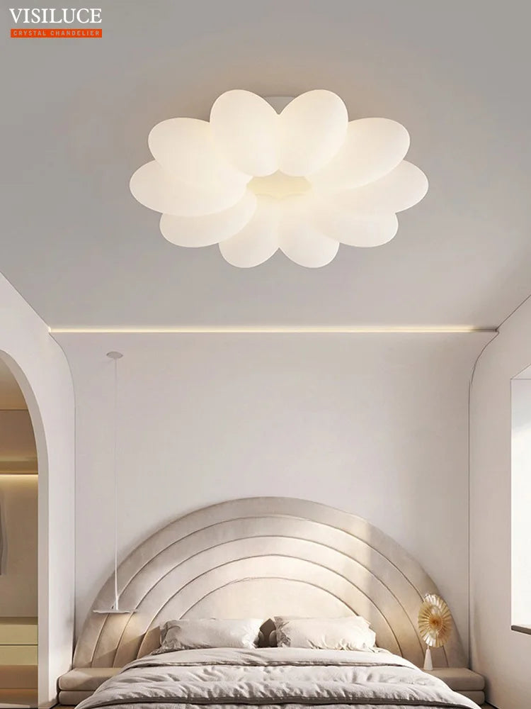 plafonnier led fleurs pour chambre d enfant trois couleurs lumière - vue 4 sur 10