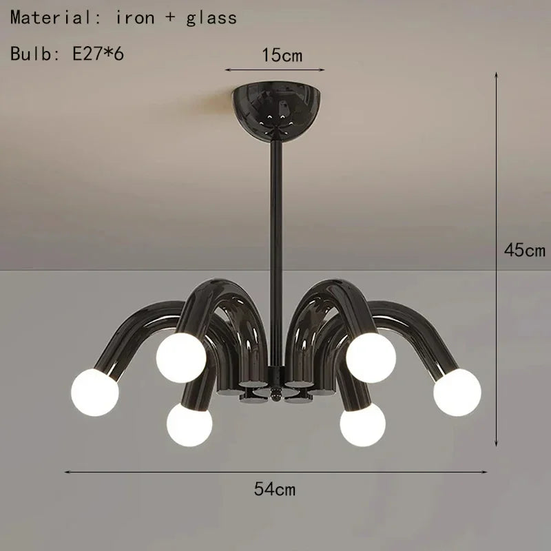 Modern milky white LED pendant light, living room, bedroom, children's room, creative decoration pendant light - vue 11 sur 11