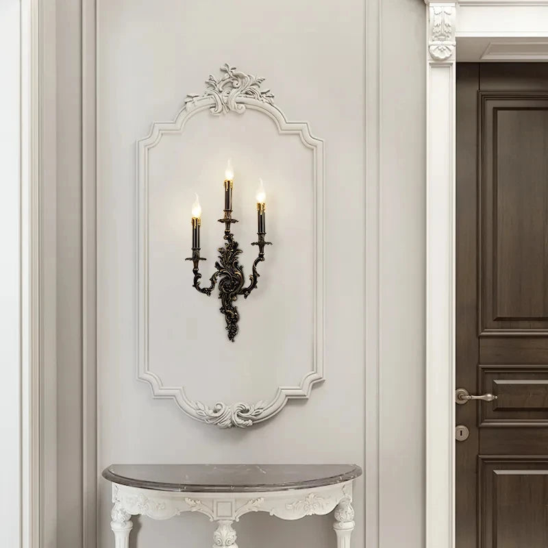 Luminaire rétro français classique Vintage appliques de luxe Royal applique murale Antique en laiton applique murale en cuivre - vue 4 sur 10