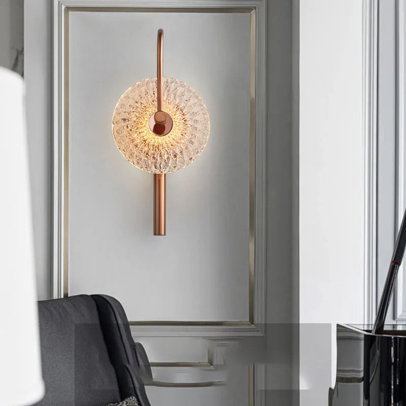 applique murale led ronde en verre pour ambiance cosy