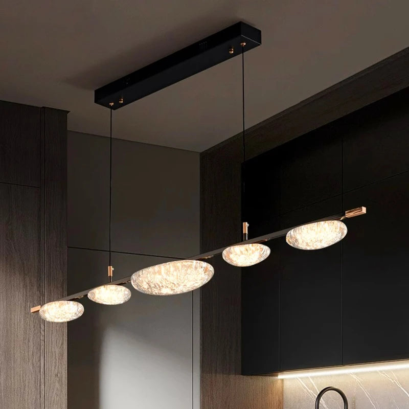 lustre led moderne design long - vue 5 sur 11