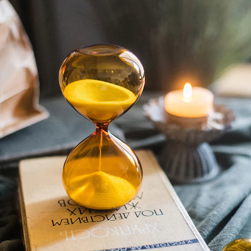 sablier en verre décoratif pour bureau et cadeau - vue 6 sur 8