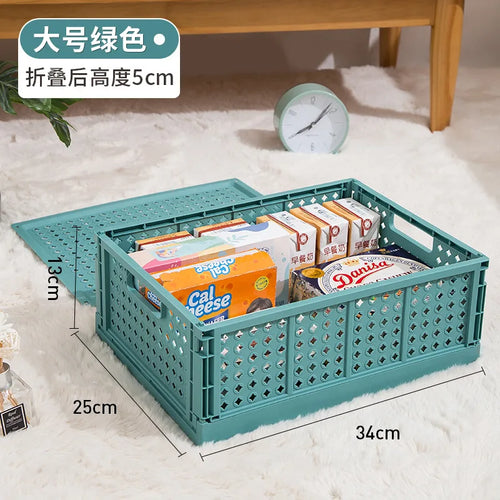 Collapsible Desktop Storage Box, Student Cosmetics Basket, Simplicity, Household, Dormitory, Stationery, Sundry, Small - vue 18 sur 18