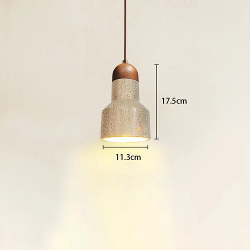 Suspension LED en marbre jaune