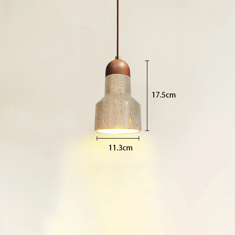 Suspension LED en marbre jaune