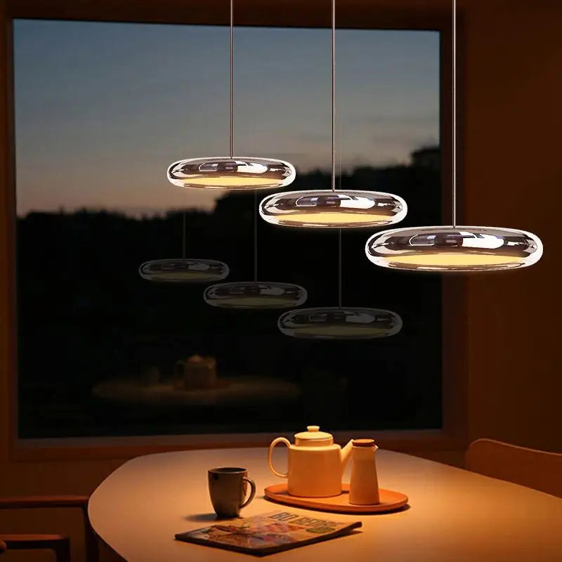 lustre rond moderne avec gradation pour restaurant et bar - vue 3 sur 12