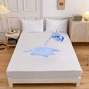 Kuup Safe Waterproof Mattress Protector, Soft Comfortable Breathable Solid Color Bedding Mattress Cover Fitted, No Pillowcases