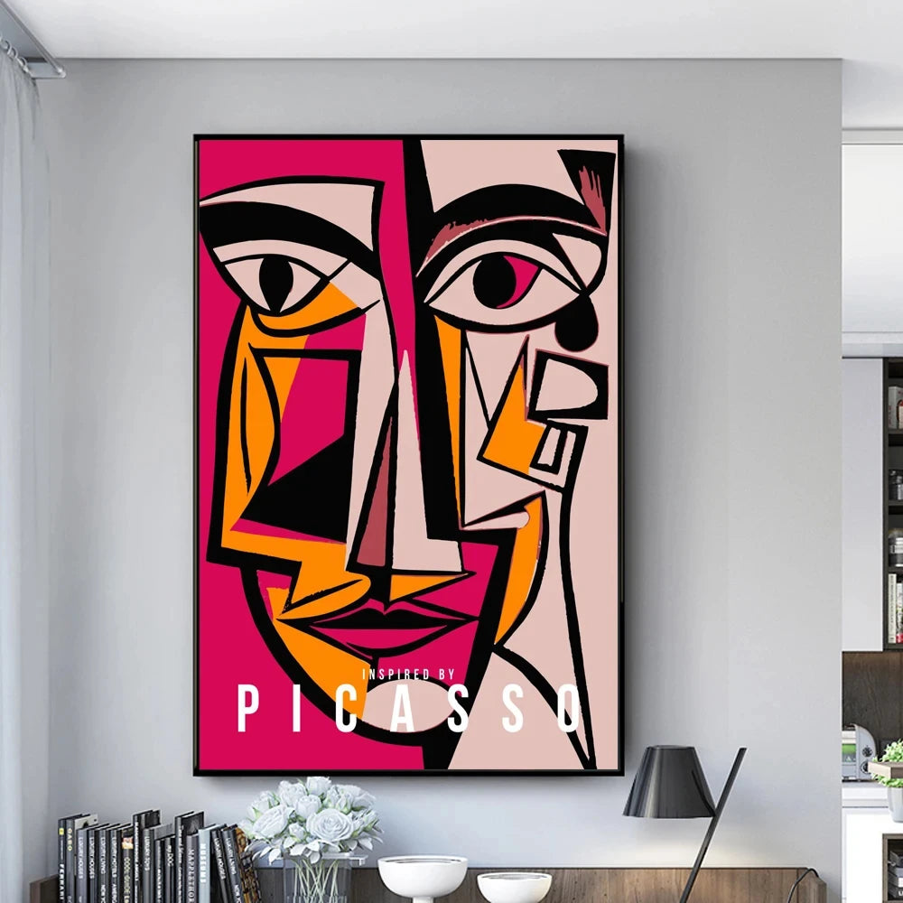 Vintage abstract Picasso-inspired wall art - vue 3 sur 7