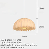 Chinese retro silk chandelier, minimalist style for interior decor