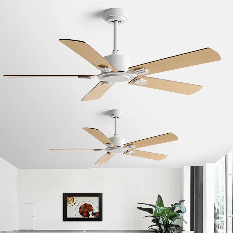 ventilateur de plafond industriel rétro sans lampe avec télécommande - vue 3 sur 12