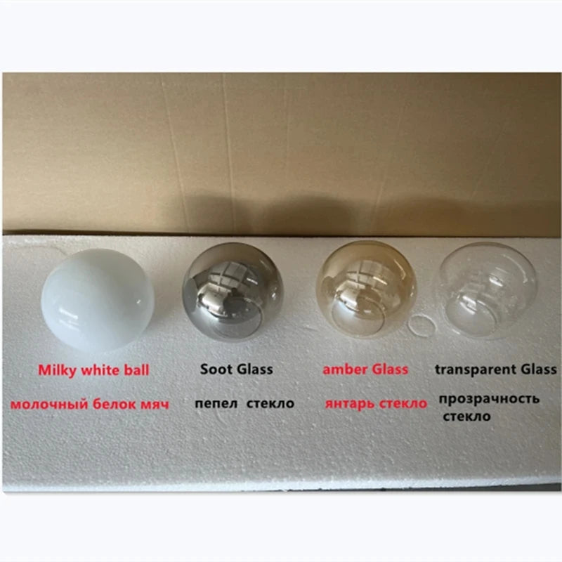 lustre led en verre nordique pour éclairage suspendu décoration intérieur - vue 4 sur 10