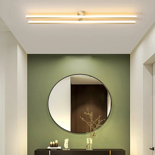 Modern decorative minimalistic double tube chandelier - vue 5 sur 16