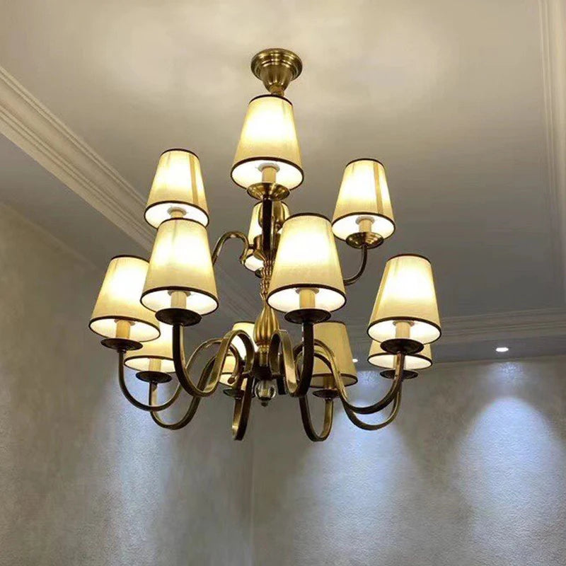 lustre de luxe classique suspension éclairage décorations luminaires de plafond - vue 5 sur 15