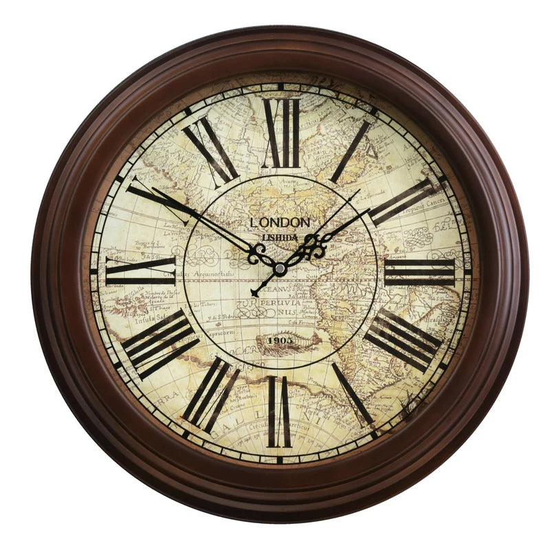 horloge murale silencieuse personnalisable en bois moderne rétro - vue 26 sur 25