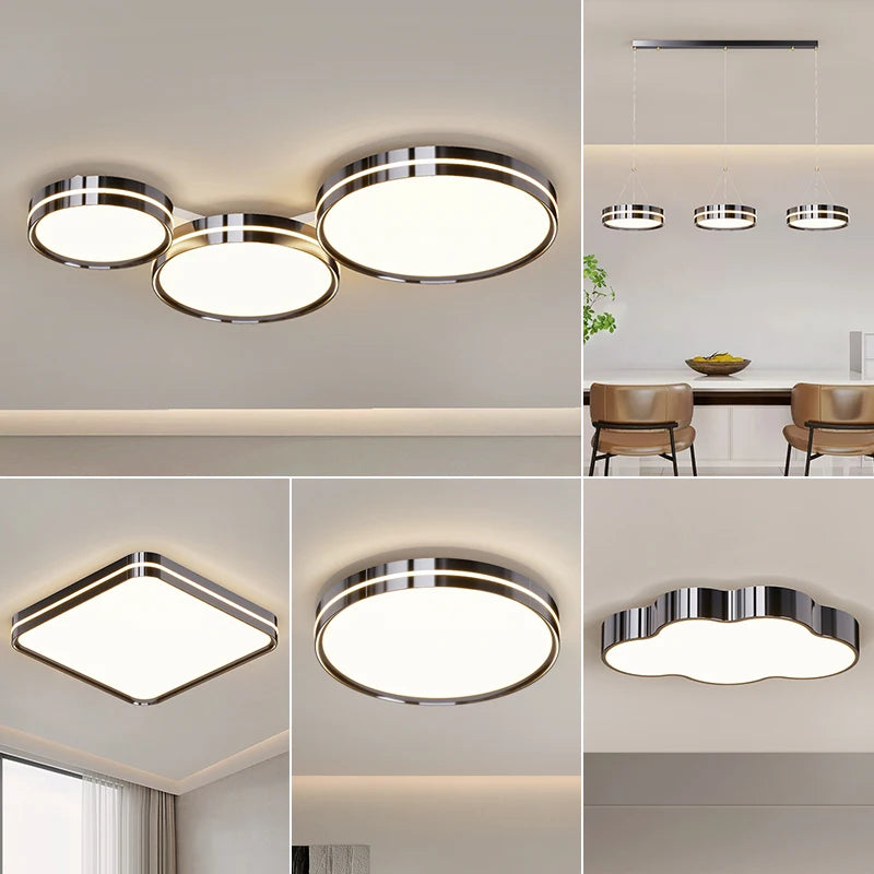 lustre led moderne pour intérieur d'appartements et allées - vue 7 sur 24