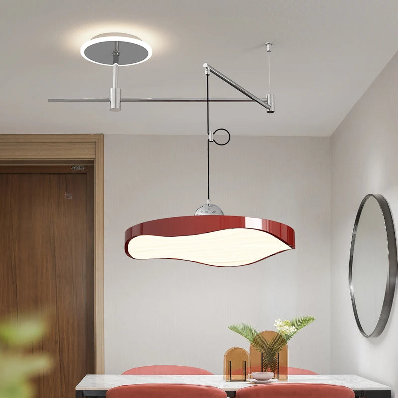 Lustre réglable salle à manger moderne LED éclairage bureau étude chambre - vue 7 sur 11
