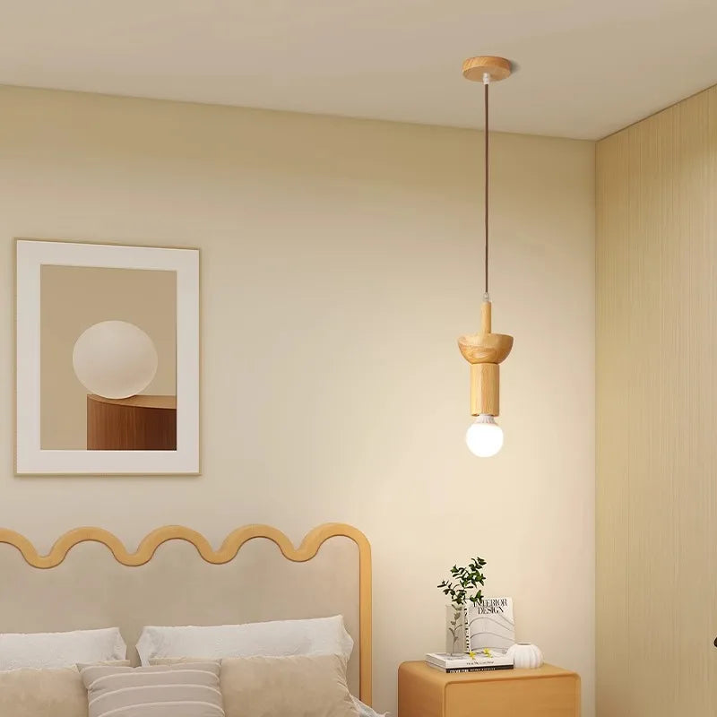 suspension moderne en rondins style japonais pour intérieur élégant - vue 3 sur 10