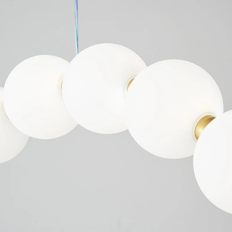 lustre led en boule acrylique avec cordon d'éclairage réglable pour boutique