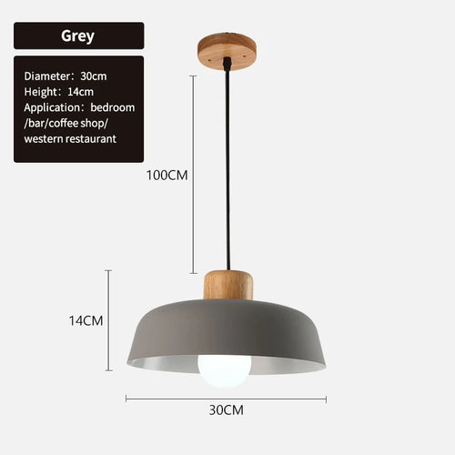 Lustres Macaron nordiques lampe de chevet en bois créative pour chambre étude café Bar Restaurant temps modernes décor lampe suspendue - vue 13 sur 12