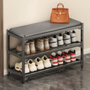 banc à chaussures rembourré en mousse avec rangement pratique