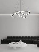 minimalist circular ring chandelier with dimmable light