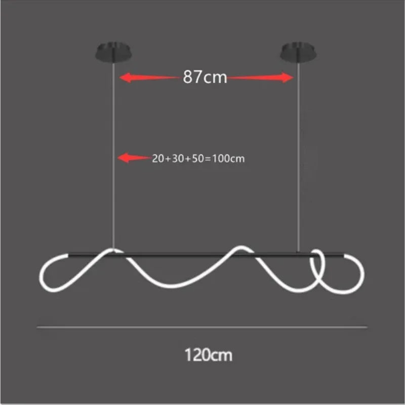 lustre design nordique à led intensité variable pour intérieur - vue 10 sur 25