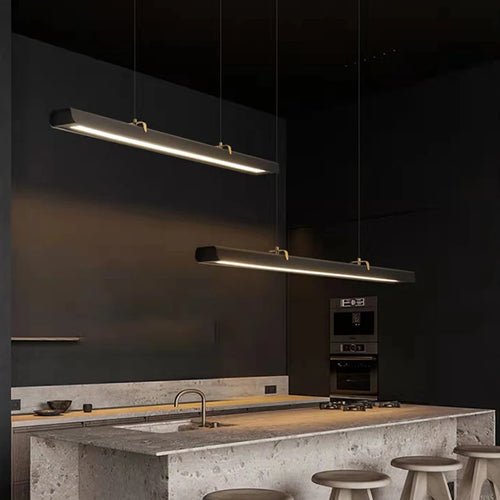 Minimalist LED pendant ceiling light with adjustable wire - vue 2 sur 8