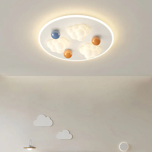 plafonnier nuage style crème pour chambre enfant moderne et chaleureux - vue 6 sur 10