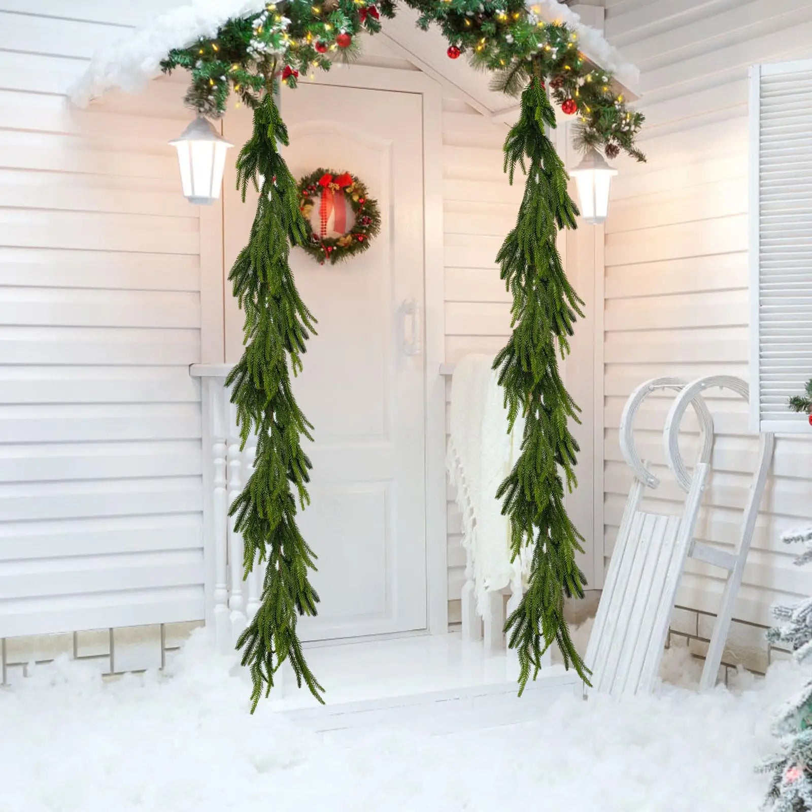 Realistic pine garland for Christmas decor and DIY - vue 5 sur 8