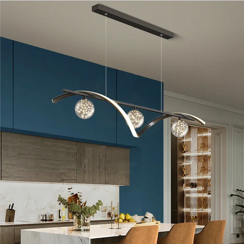 suspension led minimaliste moderne à intensité variable pour intérieur - vue 5 sur 9