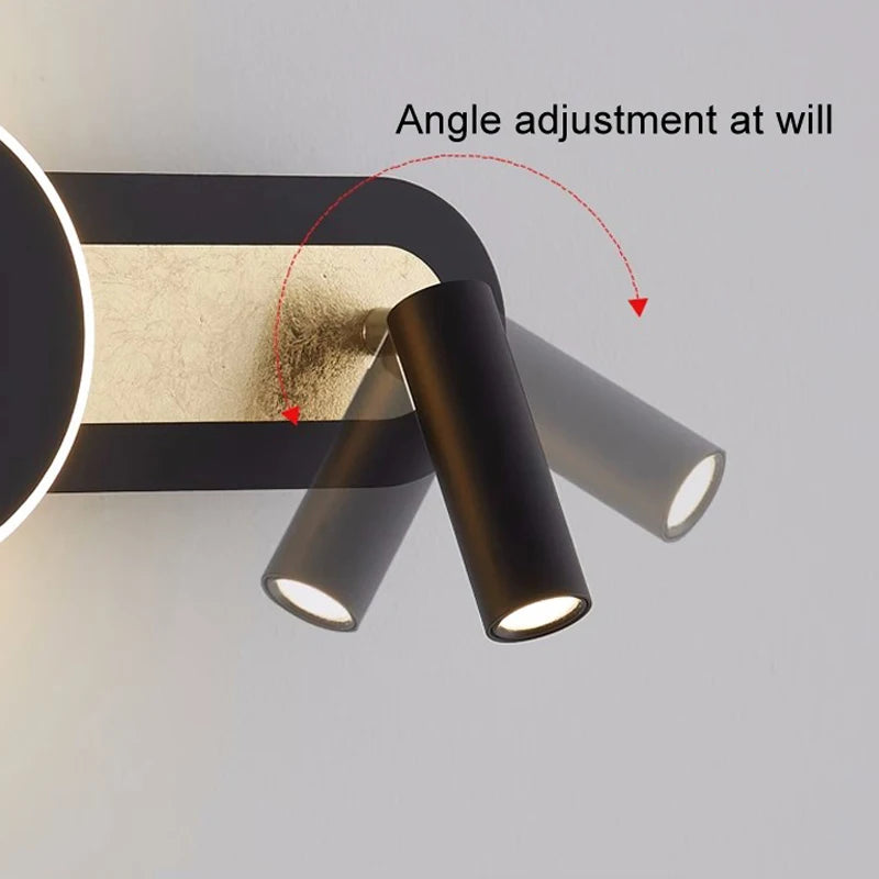 Applique murale led moderne pour hôtel avec interrupteur