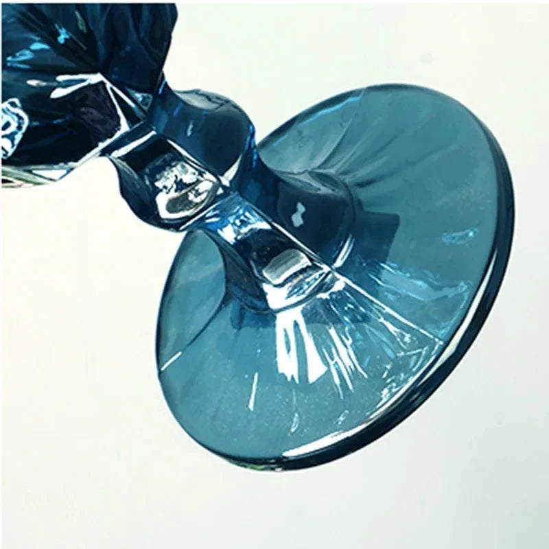 Verres vin cristal sculpté style vintage champagne jus