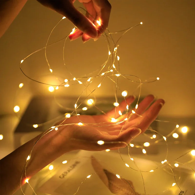 lot de 5 guirlandes lumineuses à led pour décorations festives - vue 4 sur 11