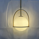 suspension nordique globe en verre avec tige réglable