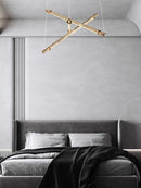 Modern acrylic and copper chandelier minimalist decorative design