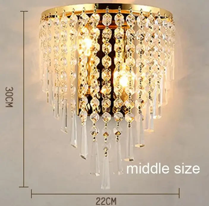 vintage crystal wall light for elegant interior decoration