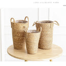 Grass Woven Flower Basket Planter, Plants Weaving Basket, Vase for Home Decor, Seagrass Flowerpot, Bride Dried Flowers Wine