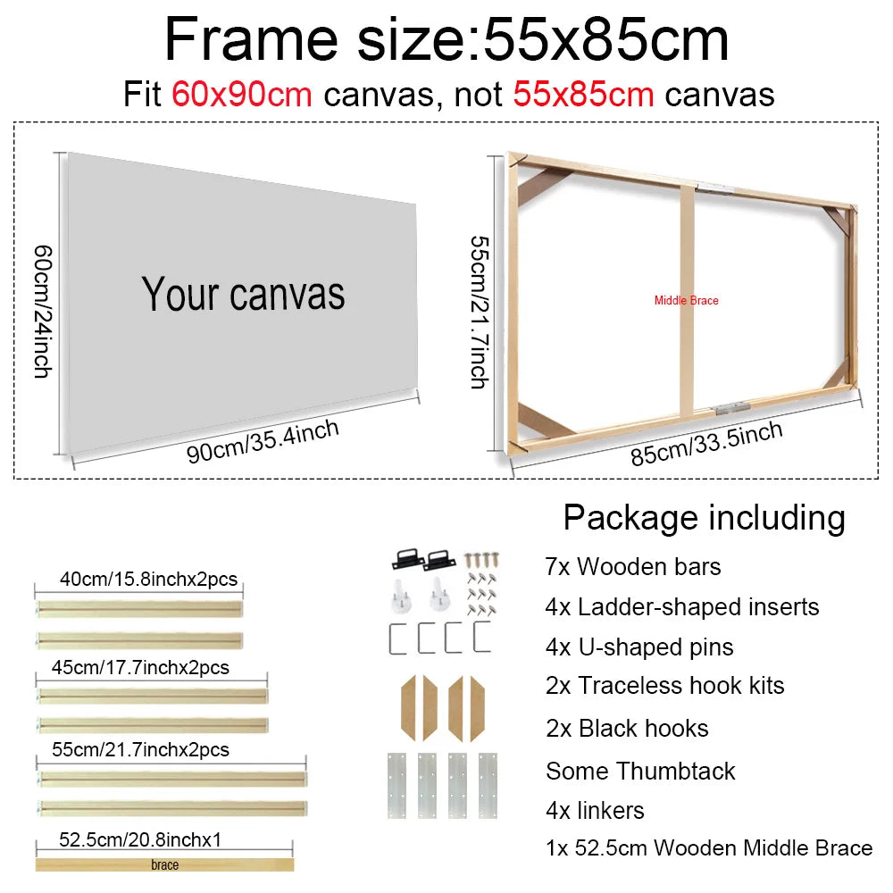 cadre mural en bois pour toiles et peintures décoratives - vue 29 sur 30