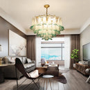 Modern Luxury Hardware Glass Chandelier Suitable for Villa Living Room Art Exhibition Hall, Hotel Bedroom Decoration Lighting