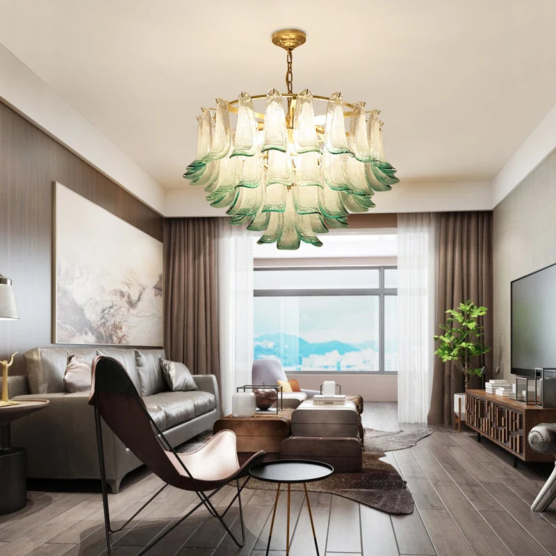 Modern Luxury Hardware Glass Chandelier Suitable for Villa Living Room Art Exhibition Hall, Hotel Bedroom Decoration Lighting - vue 2 sur 9