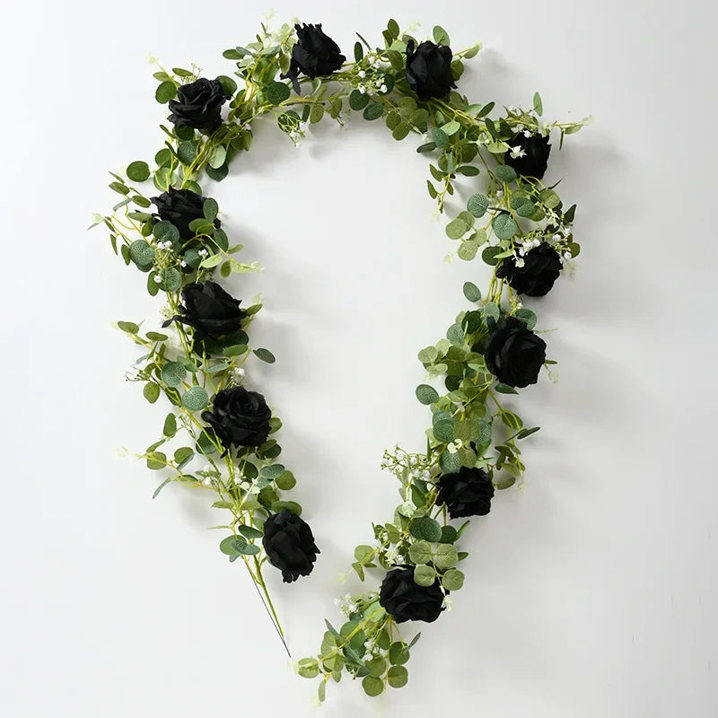 fleurs artificielles roses et plantes vertes pour décoration intérieure - vue 4 sur 6