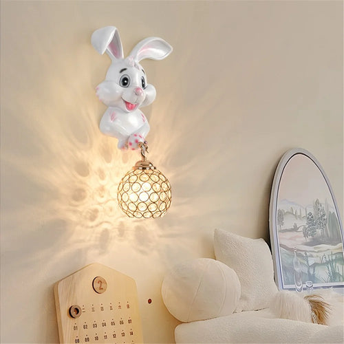 applique murale lapin en résine style pastoral créatif pour décoration maison - vue 4 sur 8