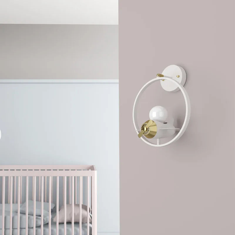 applique murale moderne pour chambre d'enfant avec lumière led décorative - vue 4 sur 7