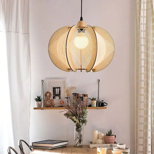 suspension en tissu bois pour magasin et hôtel