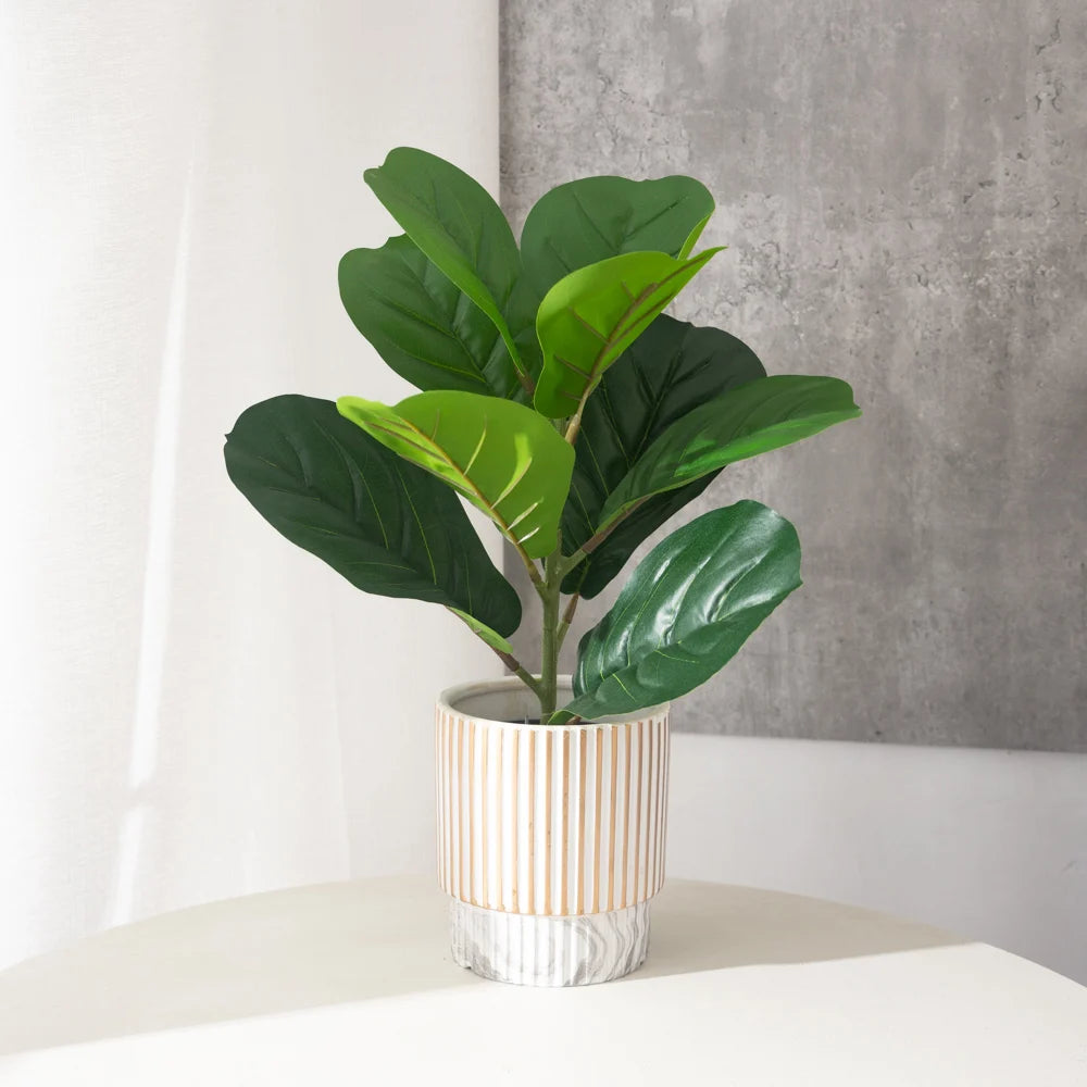 plantes artificielles ficus en plastique pour décoration intérieure et extérieure - vue 2 sur 5