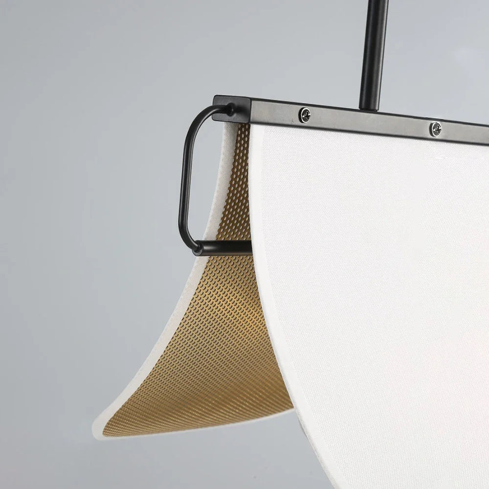 lustre en tissu style chinois pour restaurant et café - vue 5 sur 9