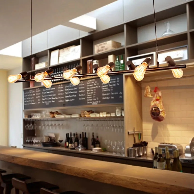 lustre industriel américain pour bar restaurant ou salon